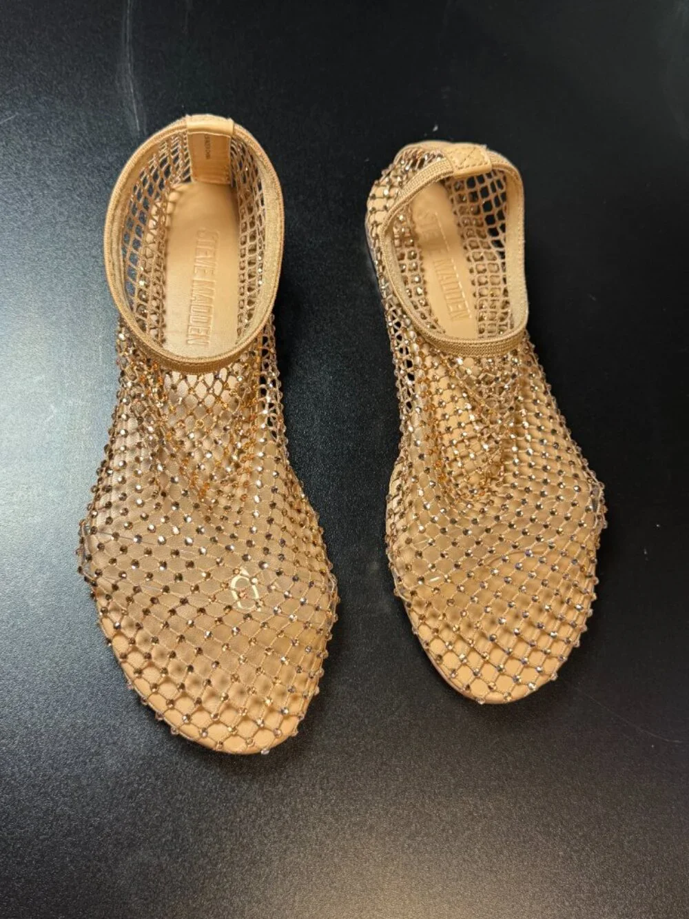 Steve Madden Mino Mesh Rhinestone Flats | Crystal Ballet Flats